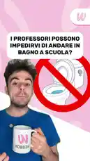 A man in a blue shirt discusses the common question about whether professors are allowed to use the bathroom at school. He explains that it's a myth, backed by law, and encourages viewers to learn more. by @webboh.it with Original Sound by webboh.it