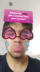 Preview for a Spotlight video that uses the Valentine Glasses Lens