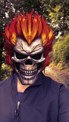 Preview for a Spotlight video that uses the ghost rider Lens