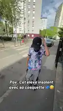 A student wearing a Paris Saint-Germain jersey and a baseball cap gets into a heated argument with a teacher named IZER. The confrontation escalates after the student refuses to remove his cap, leading to a tense hallway chase and a final disciplinary meeting in an office. by @izerflyy with Original Sound by izerflyy