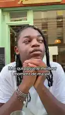 In this candid moment, Prmecc 🤩 sits at a restaurant table, savoring a slice of pizza. She reflects on 'the best moment of my life' with a mix of contemplation and joy, her expressions shifting from thoughtful to a wide, genuine smile. The scene captures a relatable, slice-of-life experience. by @prmecc with Original Sound by prmecc