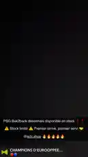 This unboxing video reveals a collection of Paris Saint-Germain (PSG) themed t-shirts celebrating their UEFA Champions League victory. The shirts feature 'BACK 2 BACK' and 'CHAMPIONS D'EUROPE' slogans, with designs in white, blue, and black, including Nike and Jordan branding. The creator, adz.shop, showcases the merchandise fresh from the box. by @adz.shop with CHAMPIONS D’EUROOPPEEEEE by 🔴🔵