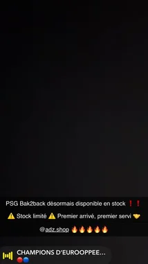This unboxing video reveals a collection of Paris Saint-Germain (PSG) themed t-shirts celebrating their UEFA Champions League victory. The shirts feature 'BACK 2 BACK' and 'CHAMPIONS D'EUROPE' slogans, with designs in white, blue, and black, including Nike and Jordan branding. The creator, adz.shop, showcases the merchandise fresh from the box. by @adz.shop with CHAMPIONS D’EUROOPPEEEEE by 🔴🔵