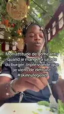 In this short clip, Prmecc 🤩 shares a humorous take on their 'go healthy' mindset while dining. Seated at an outdoor table, they eat the salad from a burger, joking about it being 'triple vian' (triple meat). The creator playfully embraces the irony, highlighting a relatable moment for anyone who's ever tried to justify a treat. The scene is set against a backdrop of greenery and decorative lights, adding to the casual, candid vibe. by @prmecc with Original Sound by prmecc
