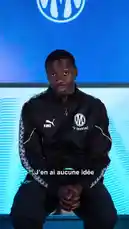 A player from Olympique de Marseille participates in a fun interview segment where he answers hypothetical questions about what he would be if he were different things, such as an NBA player, a rapper, or an American fast food chain. by @omofficial with Original Sound by omofficial