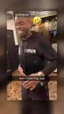 A man dressed in all black celebrates enthusiastically after enjoying a delicious meal at 'Be Food'. He dances energetically in what looks like a restaurant setting, clearly thrilled by his dining experience. by @be_food with be_food by Original Sound