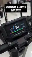 This video provides a real-time look at the Dualtron X electric scooter's performance. It starts with a close-up of the MINIMOTORS EY4 dashboard, showing the speed increasing from 0 km/h to over 130 km/h. The camera then pans to show the scooter's rear wheel spinning rapidly during acceleration. A text overlay 'BEST PRICE' and the website 'VEPACE.COM' appear, suggesting this is a promotional piece from the retailer Vepace. by @vepace with Original Sound by vepace
