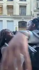 In this candid moment, Prmecc 🤩 shares a warm embrace with a friend on a city street. After their hug, they stand together, smiling and chatting. The scene captures genuine affection and friendship in an urban setting. by @prmecc with Original Sound by prmecc