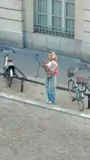 Watch Emma 🎀 as she breaks into a spontaneous dance routine on a charming cobblestone street. Dressed in wide-leg jeans and a casual jacket, she moves with infectious energy, turning heads as she dances past parked bicycles, a city fountain, and sun-drenched park benches. This stylish and uplifting moment captures the simple joy of dancing in public. by @emmaaamusic with emmaaamusic by Original Sound