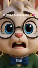 This animated short from Bunny Knocks features a white rabbit character who is over-the-moon excited about his new pencil case because it has a calculator. His friend, a brown rabbit, is skeptical. The white rabbit demonstrates the calculator function, and they have a comedic argument about its usefulness and intelligence, culminating in a dramatic realization. by @bunnyknocks with Original Sound by bunnyknocks
