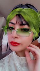 Preview for a Spotlight video that uses the Green Hairstyle Lens