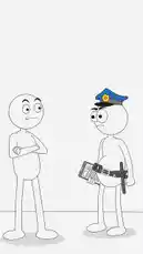 A humorous stick figure animation from Maditt Studios presents a classic 'good news and bad news' scenario. A police officer delivers the news to a civilian, leading to a surprising twist. This short, comedic sketch uses simple visuals and text to deliver its punchline. by @madittstudios with Original Sound by madittstudios
