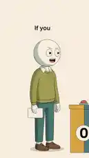 A simple animation presents a classic ethical dilemma. A character stands before a large button, with text appearing above him that builds suspense: 'If you press the button, someone you don't know will die.' The scene then shifts to show the same character, now in different clothes, contemplating the choice with the text 'more than once' and 'more people...' appearing. This thought-provoking piece from Maditt Studios forces viewers to confront a difficult moral question. by @madittstudios with Original Sound by madittstudios