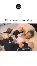 A heartwarming moment captured as a mother lies in bed surrounded by her five babies. As she playfully interacts with them, all five infants break into contagious laughter, creating an adorable and joyful scene. The genuine smiles and giggles shared between the mother and her children create a touching display of family love and happiness. by @levis_ian with Original Sound by levis_ian
