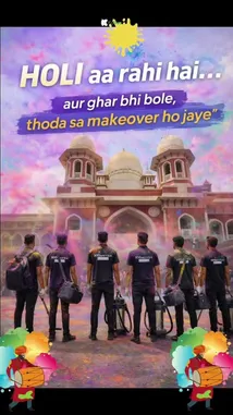 Witness the vibrant celebration of Holi at iconic Indian railway stations like Kanpur Central and Lucknow Junction. This special feature by 100SERVICE captures the festive spirit with colorful powder clouds and joyful crowds. The scene transitions through various station names, highlighting the widespread cultural event. by @in.100service with sahil31_2 by Original Sound