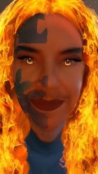 Preview for a Spotlight video that uses the Fierce Flaming Hair  Lens