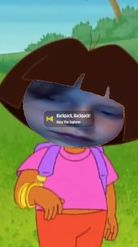 Preview for a Spotlight video that uses the Face In Dora Lens