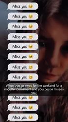 Preview for a Spotlight video that uses the Miss You Text Lens