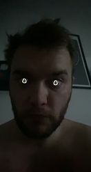 Preview for a Spotlight video that uses the Trippy Eyes Lens