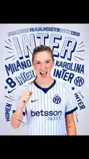 A dynamic showcase of Inter Milan's latest promotional campaign, featuring key male players and the women's team star Karolina Kowalkiewicz. The video highlights the club's iconic white and blue striped jerseys sponsored by betsson, celebrating their heritage from 1908 to the future in 2026. by @interofficial with original sound