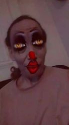 Preview for a Spotlight video that uses the Pennywise makeup Lens