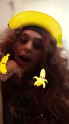 Preview for a Spotlight video that uses the Banana Hat Lens