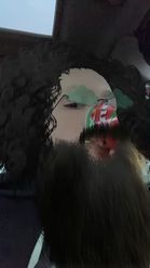 Preview for a Spotlight video that uses the Black Hair-Beard Lens