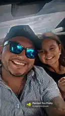 In this candid and joyful moment, musician Tomas Guerrero shares a selfie from inside his car with his smiling daughter. Both are beaming at the camera, creating a touching father-daughter memory. The scene is set to the song 'Painted You Pretty' by Hudson Westbrook, adding a sweet and sentimental soundtrack to their time together. by @tomasg3901 with Painted You Pretty by Hudson Westbrook