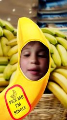 Preview for a Spotlight video that uses the Pick Me Banana Lens