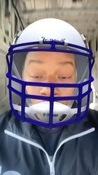 Preview for a Spotlight video that uses the Football Helmet-3D Lens
