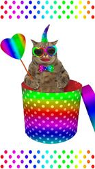 Preview for a Spotlight video that uses the Rainbow Cat Lens