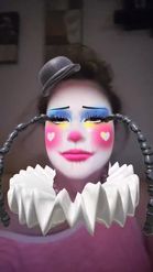 Preview for a Spotlight video that uses the Sad Clown Lens