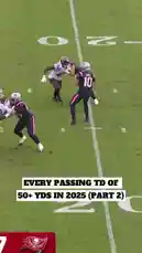 This compilation showcases every passing touchdown of 50 yards or more from the 2025 NFL season, featuring incredible throws and receptions from star quarterbacks and receivers across various teams. by @nfl with Original Sound by nfl