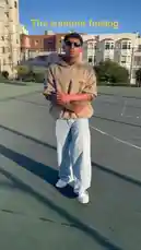 Watch K-DEV perform a stylish dance routine on a sunny urban basketball court, showcasing a casual summer look. He wears a beige 'ESSENTIALS' hoodie, light-wash jeans, and white sneakers, embodying 'The summer feeling' with effortless cool. by @k_dev170 with Original Sound by Contains: Got that Rizz - kdevmusic
