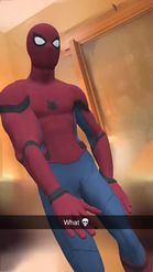 Preview for a Spotlight video that uses the Spiderman Costume Lens