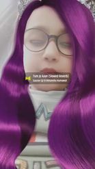 Preview for a Spotlight video that uses the Purple Hairstyle Lens