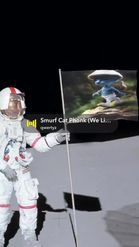 Preview for a Spotlight video that uses the FAKE MOON LANDING Lens