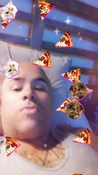 Preview for a Spotlight video that uses the Cat and Pizza Lens