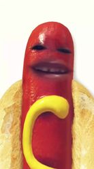 Preview for a Spotlight video that uses the Funny Hot Dog Lens