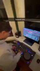 Watch K-DEV demonstrate his DJ mixing skills using professional equipment. The video shows him operating a DJ controller and monitor in a home studio environment, providing a look into his setup and technique. by @k_dev170 with Original Sound by k_dev170