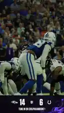 Watch the thrilling first quarter action from the Baltimore Ravens versus Indianapolis Colts game. See key plays unfold on the field, including a crucial touchdown pass, as the Ravens lead 14-6. by @bltravens with Original Sound by bltravens