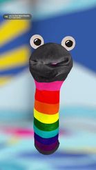 Preview for a Spotlight video that uses the Pride Sock Puppet Lens