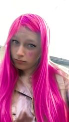 Preview for a Spotlight video that uses the Pink Hair Color Lens