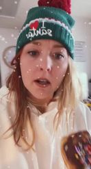 Preview for a Spotlight video that uses the Snowing Beauty Lens