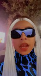 Preview for a Spotlight video that uses the White Hair & Sunglasses Lens