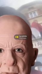 Preview for a Spotlight video that uses the bald man head Lens