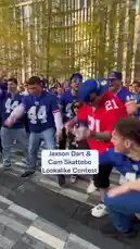 Join the excitement as New York Giants fans gather for a lookalike contest during Draft Night. Watch finalists compete in a fun dance-off before the winners are crowned on stage with prizes. by @newyorkgiants with newyorkgiants by Original Sound