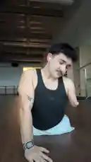 Watch dancer Timur perform a fluid floor-based dance routine in a modern studio. This energetic performance showcases his strength, flexibility, and expressive movement, set to a rhythmic beat. by @onelimbtim with Original Sound by Contains: Mad Love (Sped-Up Version) - Mabel, Speed Radio