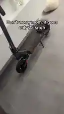 This short clip from Vepace shows a KuKihn electric scooter being tested. The video starts with text claiming it 'only goes 25 km/h,' but then reveals its speedometer hitting 60 km/h in first gear, creating a humorous contrast. by @vepace with Original Sound by vepace
