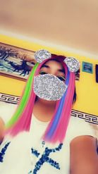 Preview for a Spotlight video that uses the Colorful Hair Lens